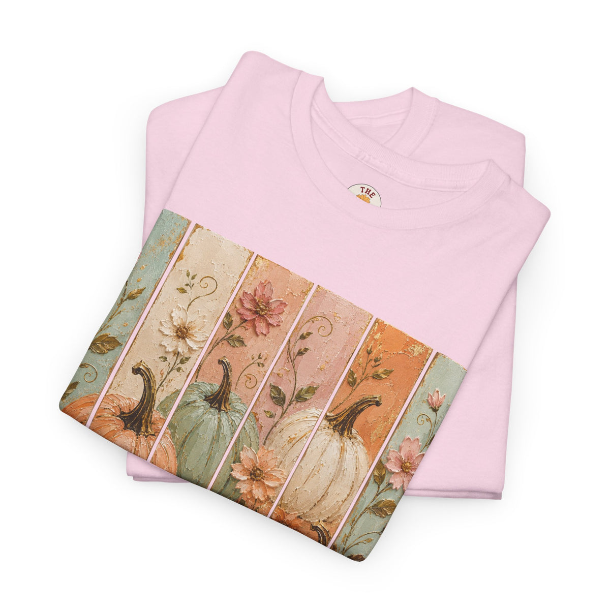 Pumpkin Patch Plank Graphic Tee — Vintage Floral Fall Shirt