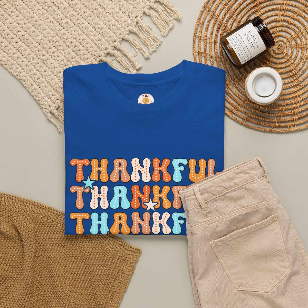 Thankful Retro Stack T-Shirt