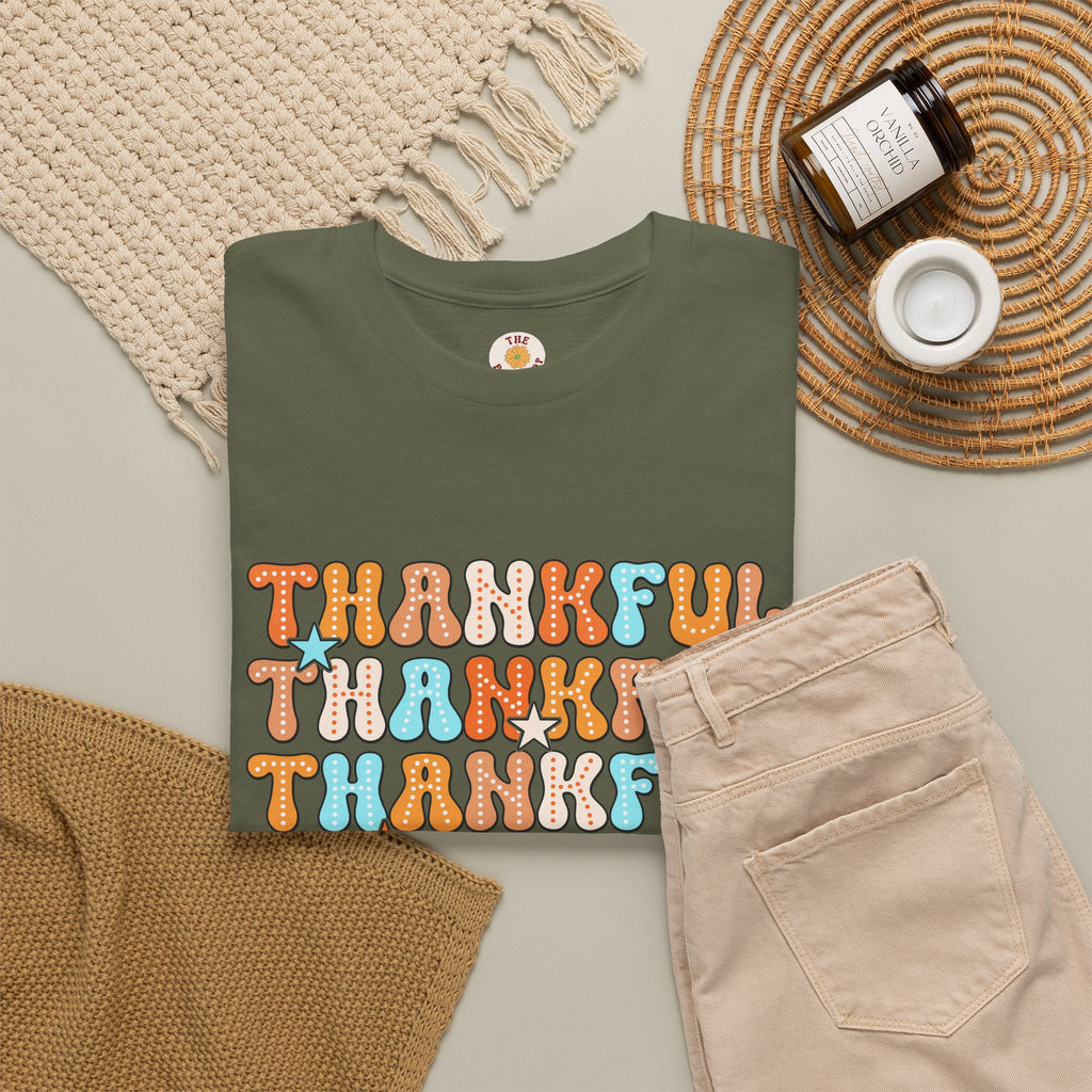Thankful Retro Stack T-Shirt